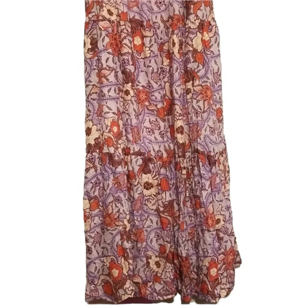 Like New Knox Rose Pink & Red ruffle boho flutter sleeve maxi … - Picture 5 of 5